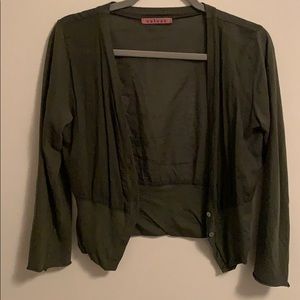 Light weight dark green cardigan